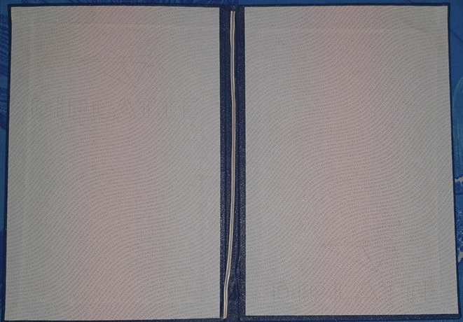 Внутренняя часть обложки диплома СПО 2014 года